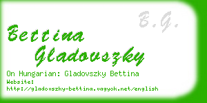 bettina gladovszky business card